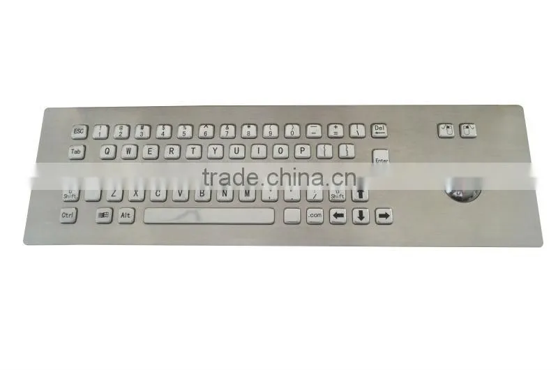 HOT SELL ! good quality USB kiosk metal keyboard with trackball