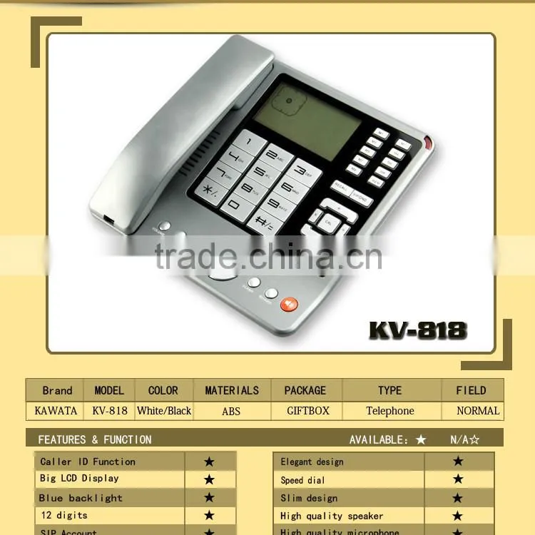 Shenzhen technology of no battery caller id telephone