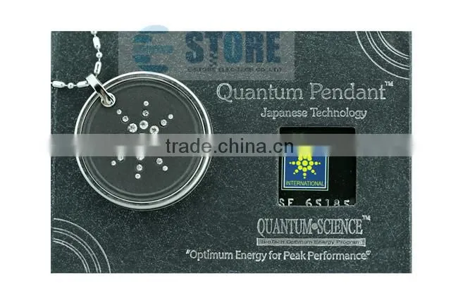 Wholesale Japanese Quantum Pendant Lava Stones Pendant Scalar Energy Pendant with Stainless Steel Circle