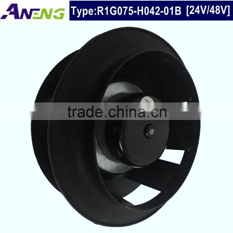 high efficiency 3900rpm 428m3/h 12v brushless fan with 28W