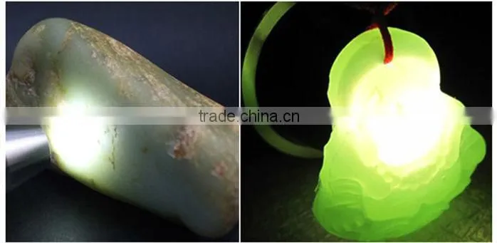Goread C5 R2 stainless led torch flashlight Jade identification yellow color 60g