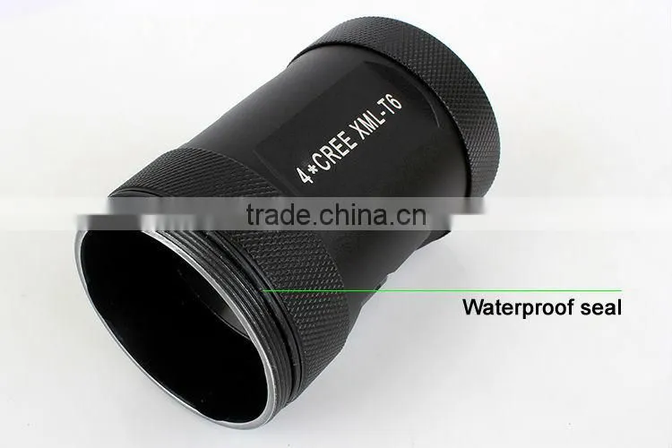 GOREAD Y60 High bright black aluminum rechargeable T6 flashlight 4*LED 4 mode 40W search products