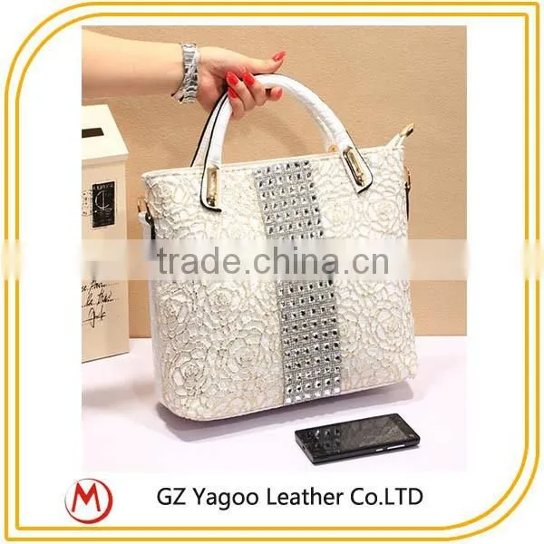 2016 wholesale China factroy retro lady handbag Korean leather bag bat wings