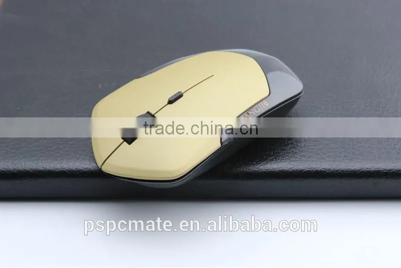 Gold surface 2.4G wireless mouse for Macbook windows xp vista 7 laptop PC travel