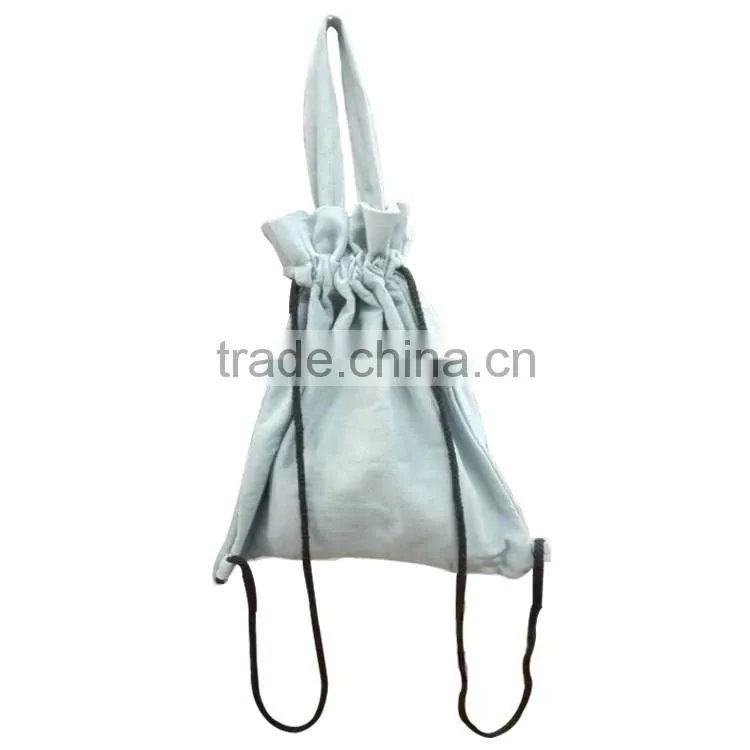 Multipurpose Jean material shopping bag drawstring tote shopping bag handbag
