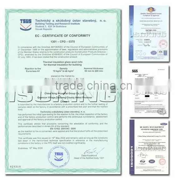 ISOKING 50mm Cheap Glass Wool Insulation Roll Price