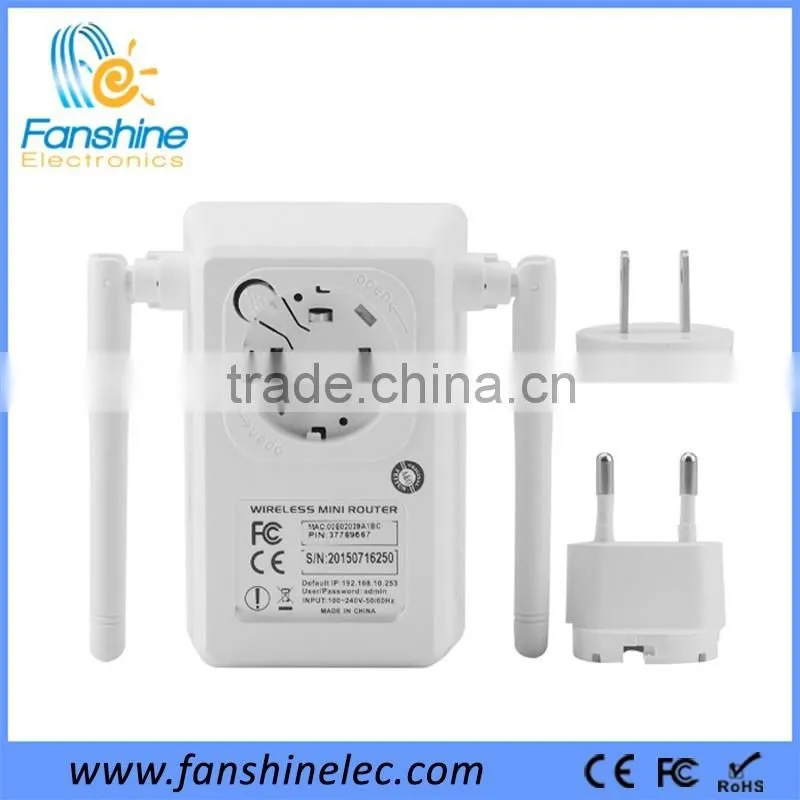 Fanshine External Antennas White Color 300Mbps Wifi Repeater Outdoor Support Router Client Bridge