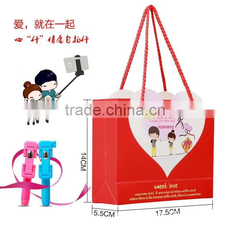 2015 hot selling mini monopod , small size Selfie Stick With Bluetooth as gift