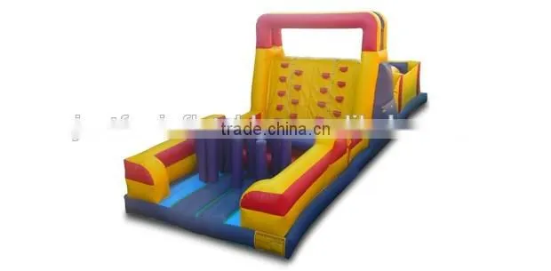 50ft long cheap kids obstacle course inflatable equipment for fun
