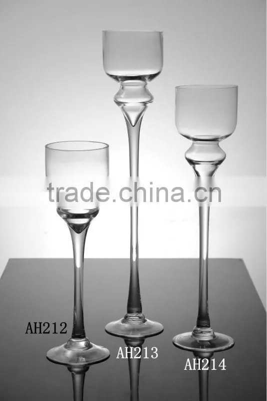 Clear Cheap Glass Candlestick