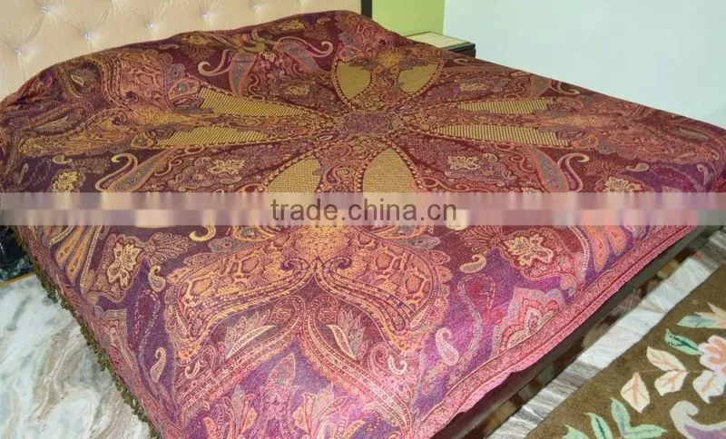 Indian Wool Bedcovers , Large Wool Bedcovers