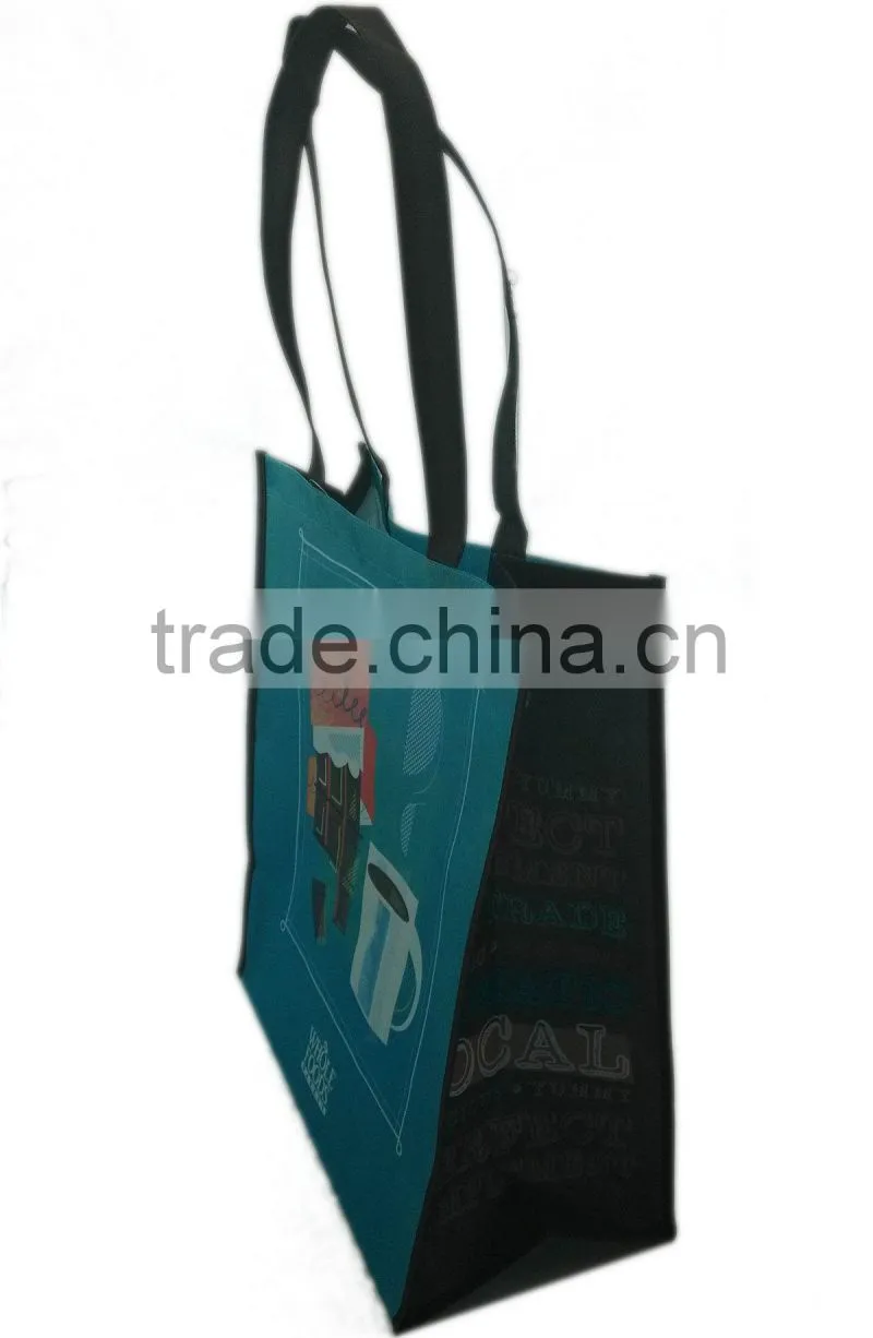 Wal-mart supplier promotional cheap custom non woven bag with heat tranfer printing