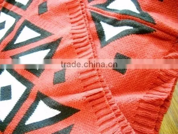 fashion lady acrylic knitted jacquard neckwarmer