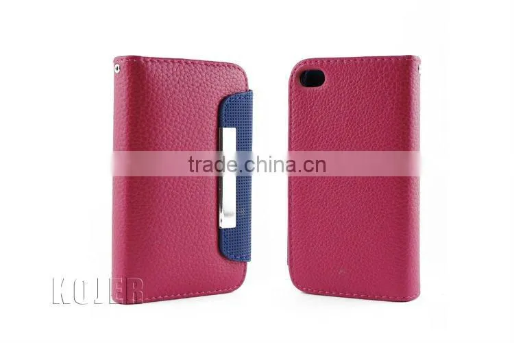 Book Style Leather Mobile Phone Case for iPhone 6 with Card Slots Design