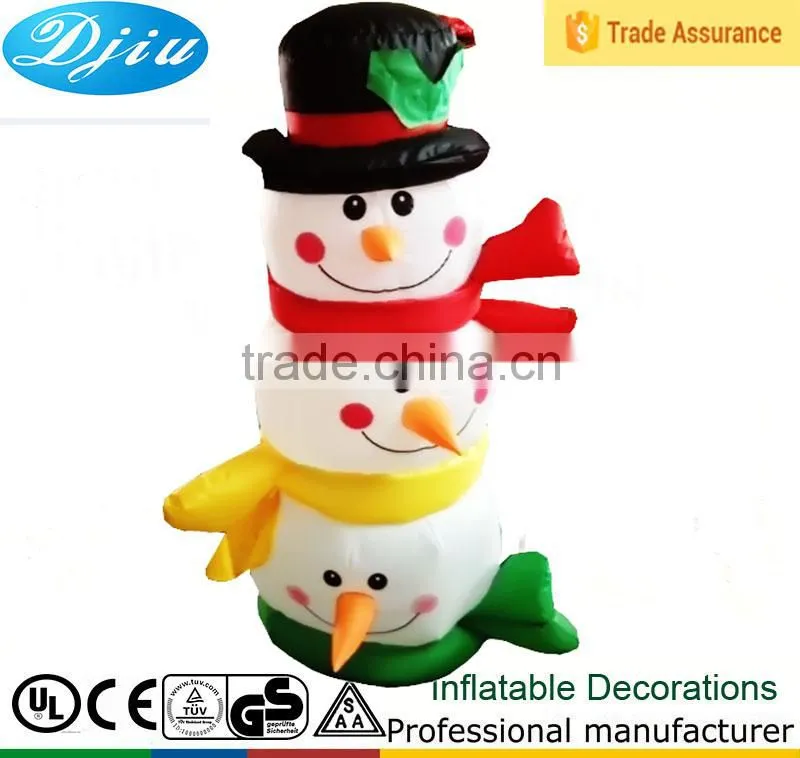 DJ-136 8ft large black hat smile scarf funny inflatable outdoor christmas abominable snowman decoration