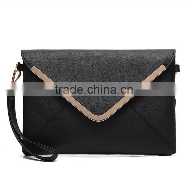 2016 new European and American fashion multicolor handbag envelope bag hand shoulder diagonal
