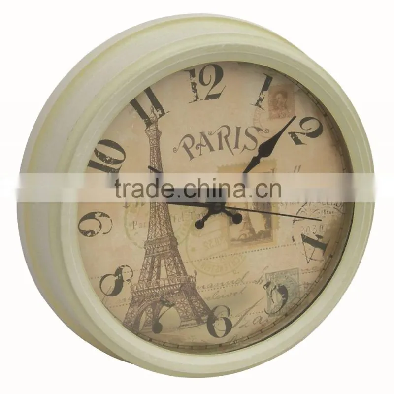 Retro decorative metal wall mounted clock