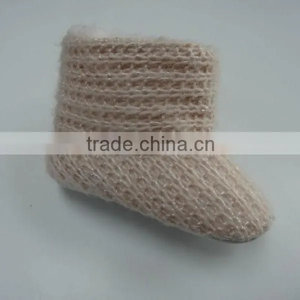Hot Fashion Luxury Newborn Baby Soft Genuine Crochet Knitted Baby Shoes