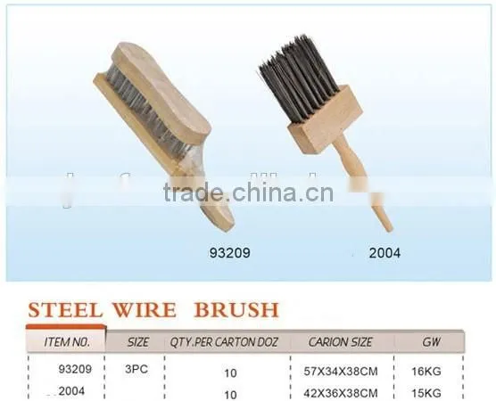 long wooden handle wire brush block steel wire brush
