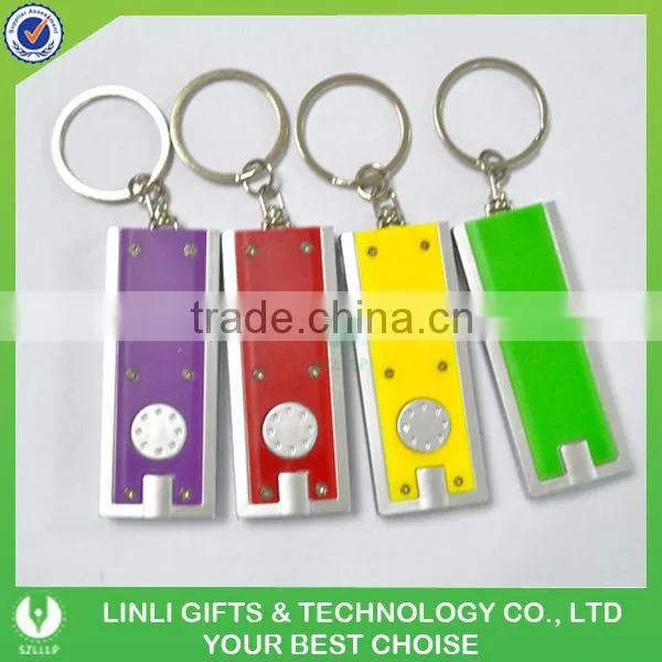 Led Flashlight Plastic Souvenir Keychain