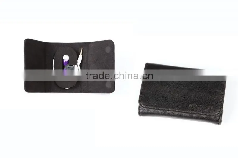 Headphone Earphone Winding wire accessories , Purpose Zipper PU & EVA Case Pouch