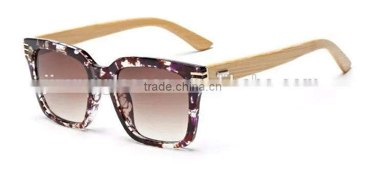JMP648 Designer Gradient Lens Plastic Frame Sunglasses Bamboo