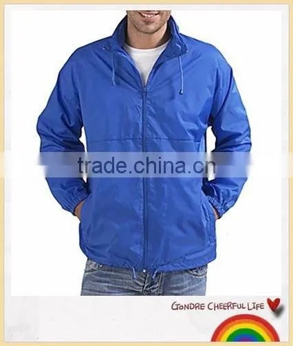 popular adult waterproof blue rain jacket