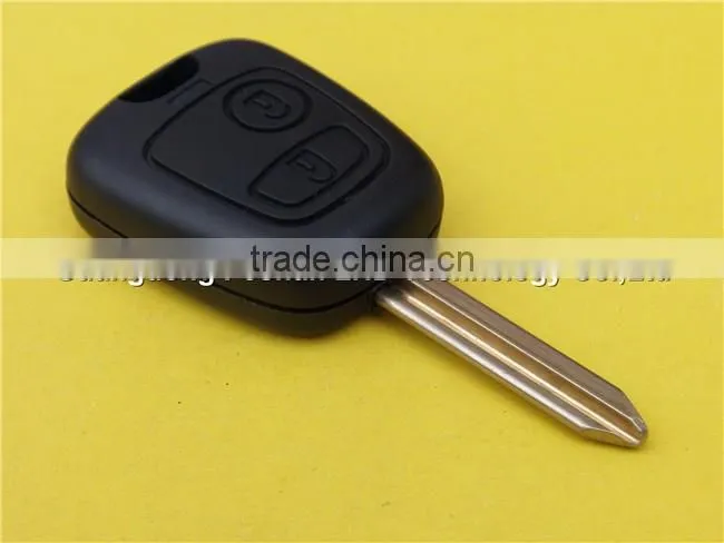 2 Buttons Uncut Remote Key Shell for Peugeot Car key Blank x type blade