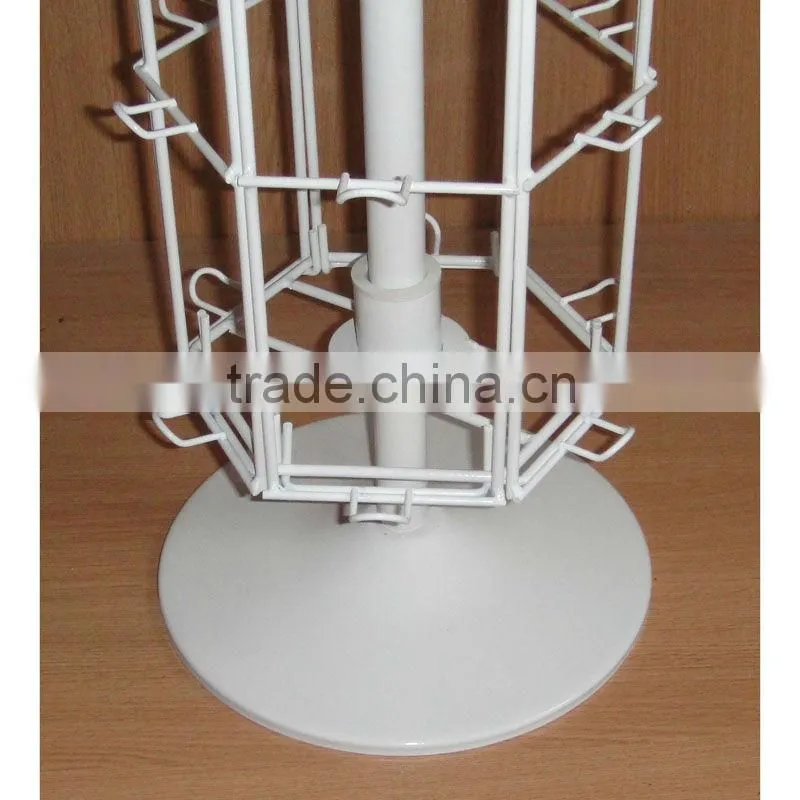 metal wire rotating counter pegs display with good price