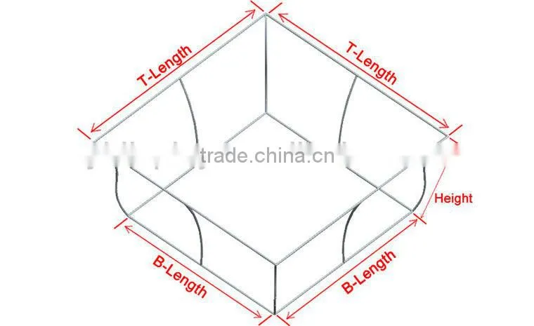 12ft Tapered square hanging displays(Exotic Shapes)