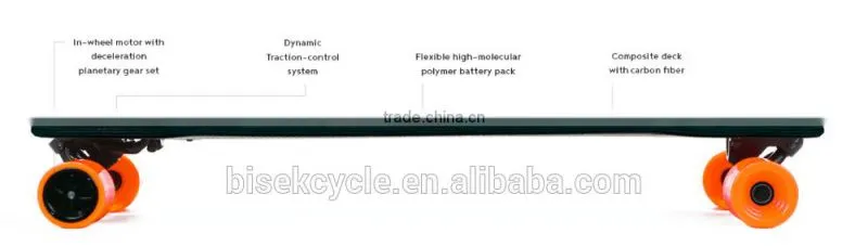 Carbon fiber e skateboard with dual 1500w in-wheel motor for adults