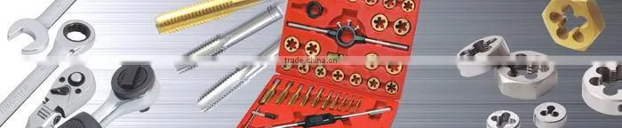 High quality BSP taps and dies and drill bit in metal box hand tool kit
