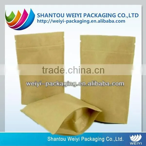 Laminated material green tea zip lock stand up pouches