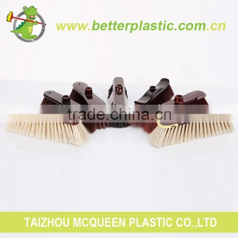 Wholesale price promotional brush durable shining brown plastic easy sweeping broom