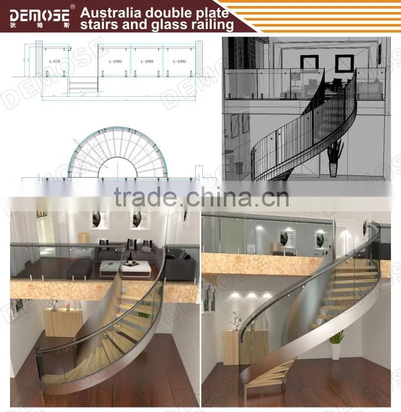 morden L shape outdoor steel beam stairs