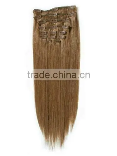 Wholesale Discount 100% human remy Cheap indian hair clip in extensions