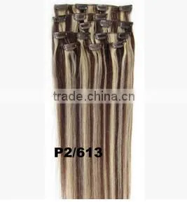 100% brazilian hair clip-on hair extension
