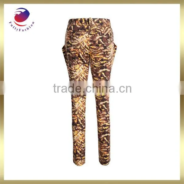 knitted printed harem pants