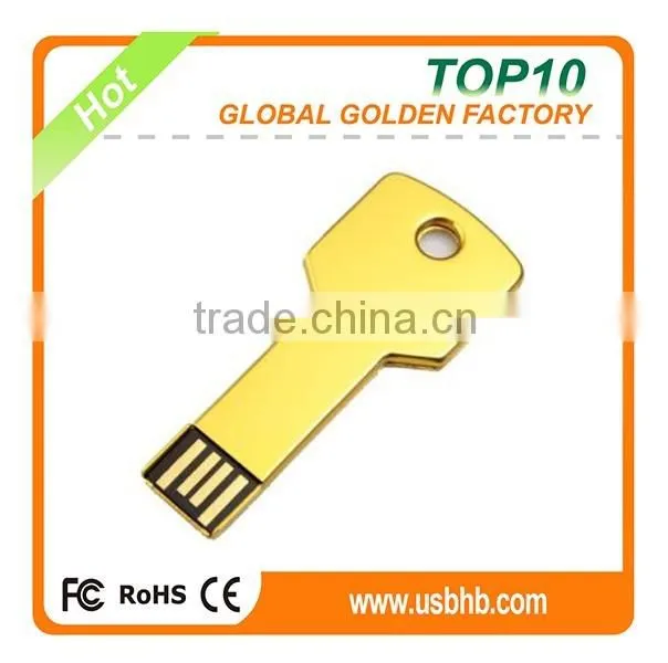 Metal key shaped usb flash drive for gifts