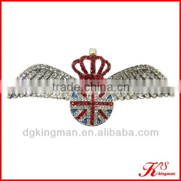 Purple Swallow Crystal Brooch Pin