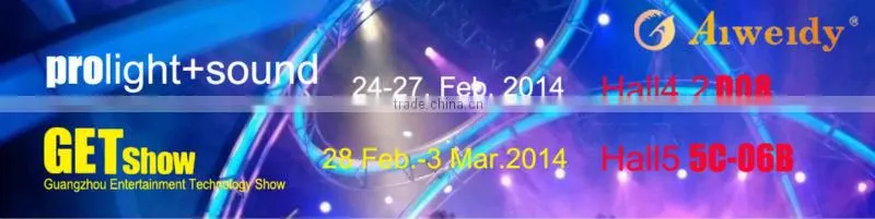 Indoor 36x1 watt PAR64 IP54 LED RGB light