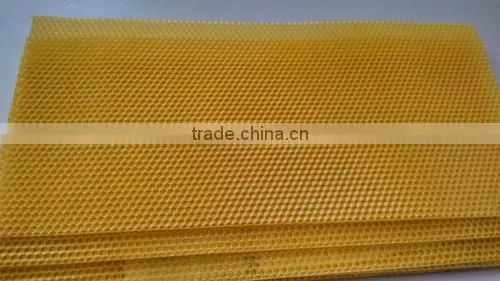 Natural beeswax foundation sheets