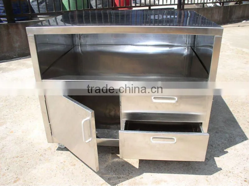 BBQ outdoor stainless steel movable table cart