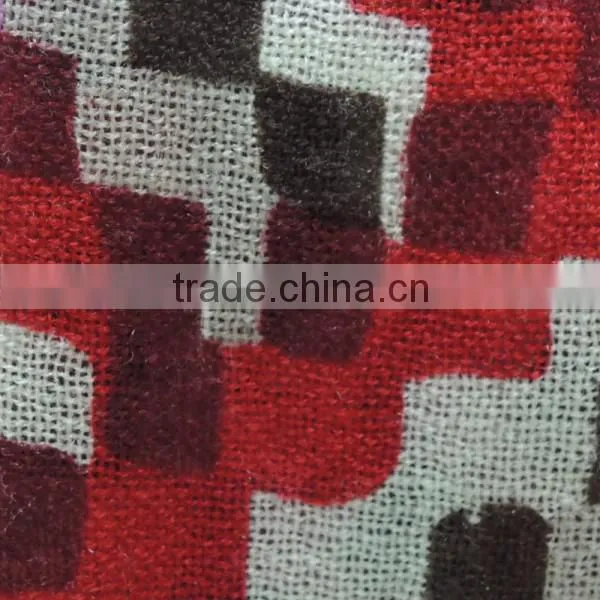 TYSAF031 Hanging Dyeing Scarf/70x190+13x2/100 Wool/Red/Purple/White/Tassels/2014