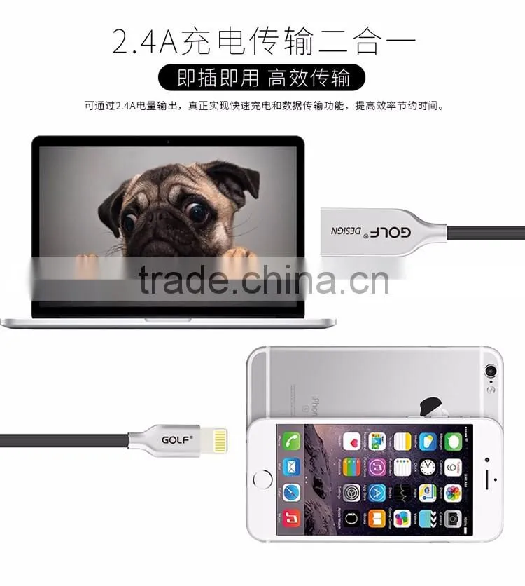 Original Factory OEM USB cable lighting charge cable high quick charge zink alloy connector cable