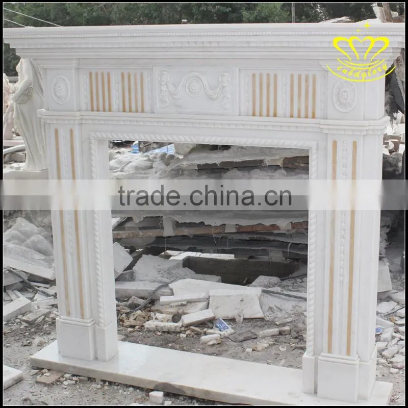 Marble fireplace boutique European door cover Luxury mantel interior decoration