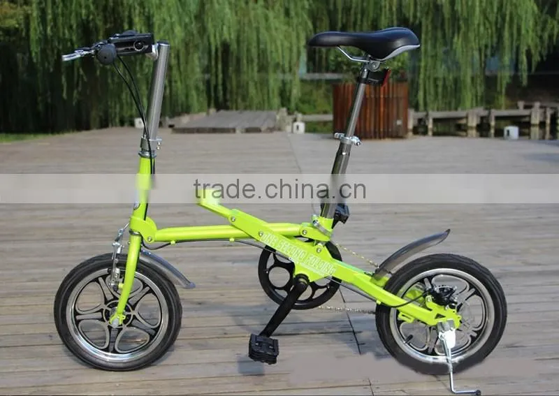 Lightweight 14-Inch Variable Speed Folding Bike Portable Folding Bicycle Mini Folding Bicycle City Bike White Black Orange Green