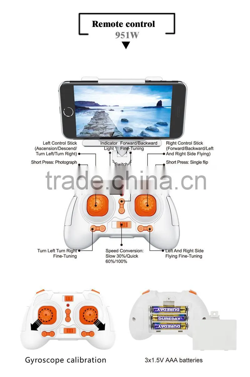 Mini wifi fpv camera drone quadcopter professional racing drone fpv goggles FQ777 951W fuqi model with CE ROHS FCC certificate