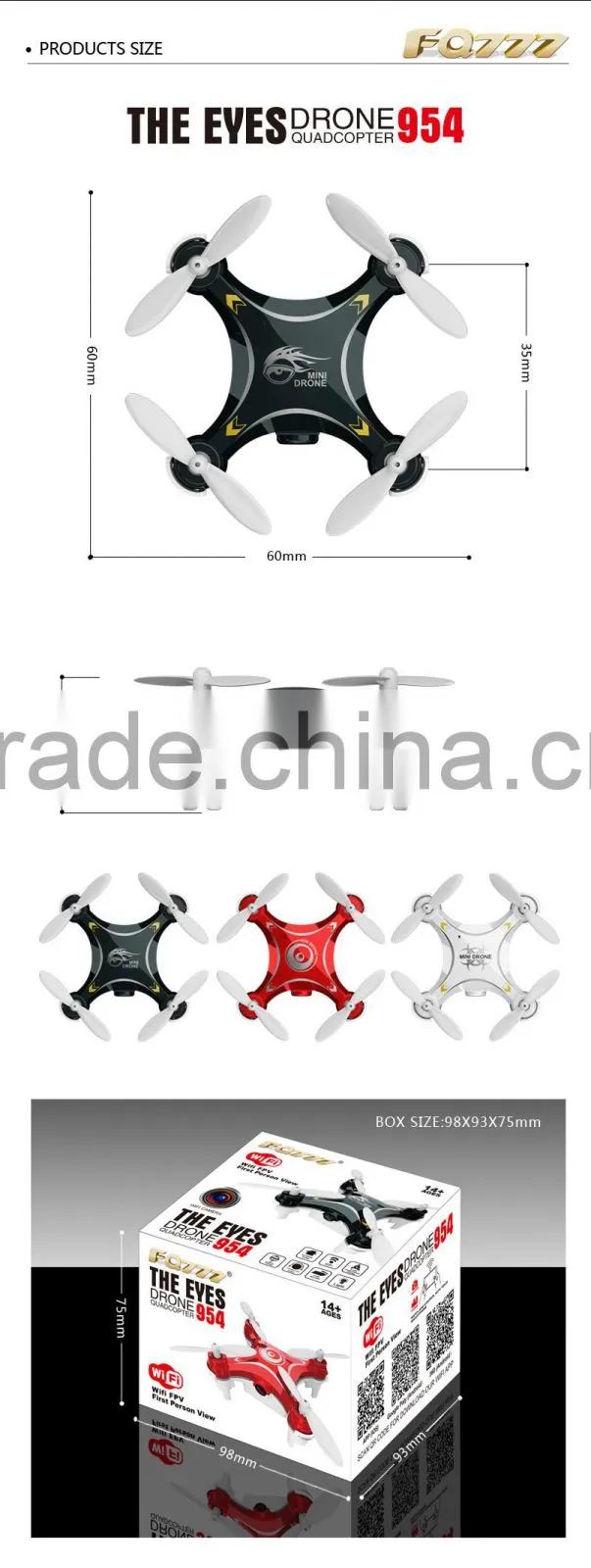 quadcopter FQ777 dron Camera drones WiFi FPV mini camera drones juguetes BNF
