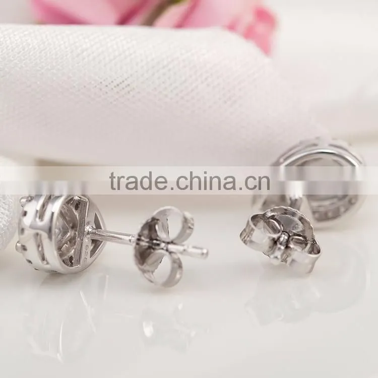 Bling Jewelry Womens Sterling Silver Micro Pave CZ Teerdrop Stud Earrings